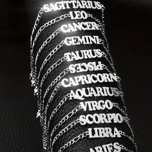 stainless steel zodiac letter pendant bracelets I have all zodiac signs